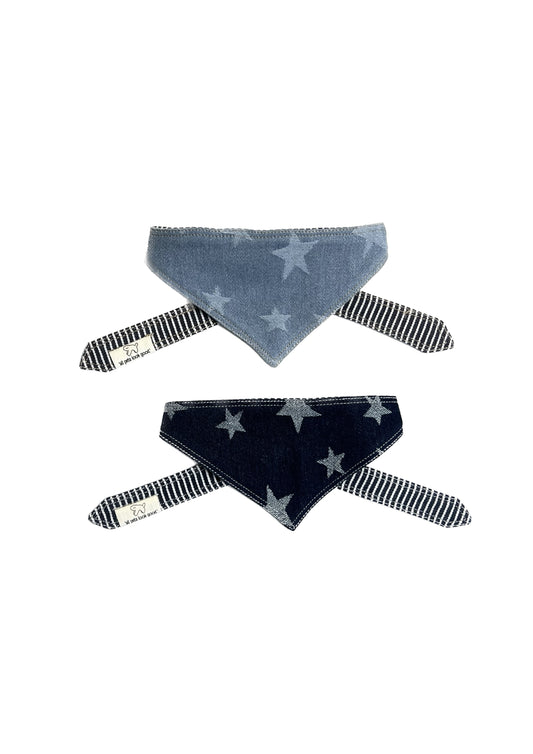 Patuu Star Print Denim Bandana