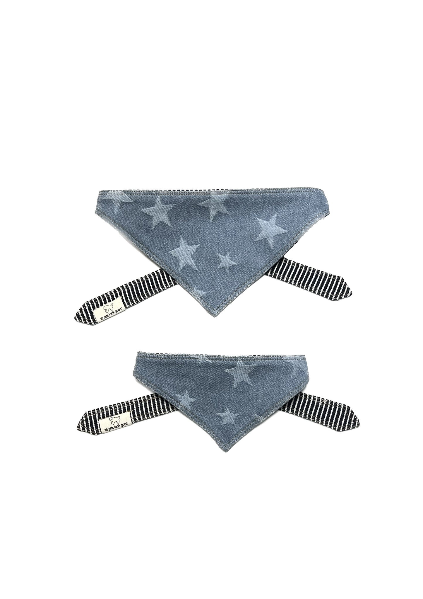 Patuu Star Print Denim Bandana