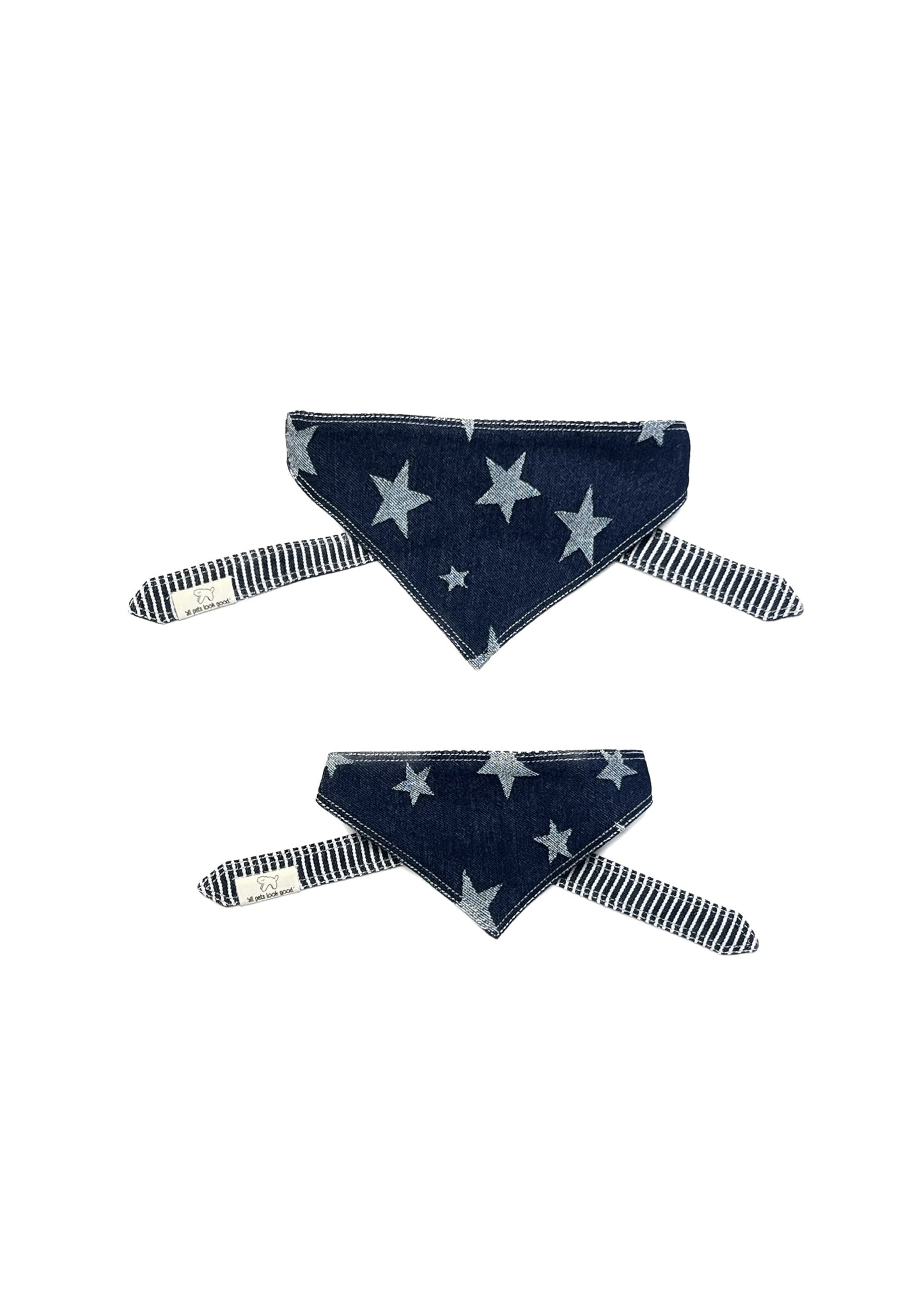 Patuu Star Print Denim Bandana